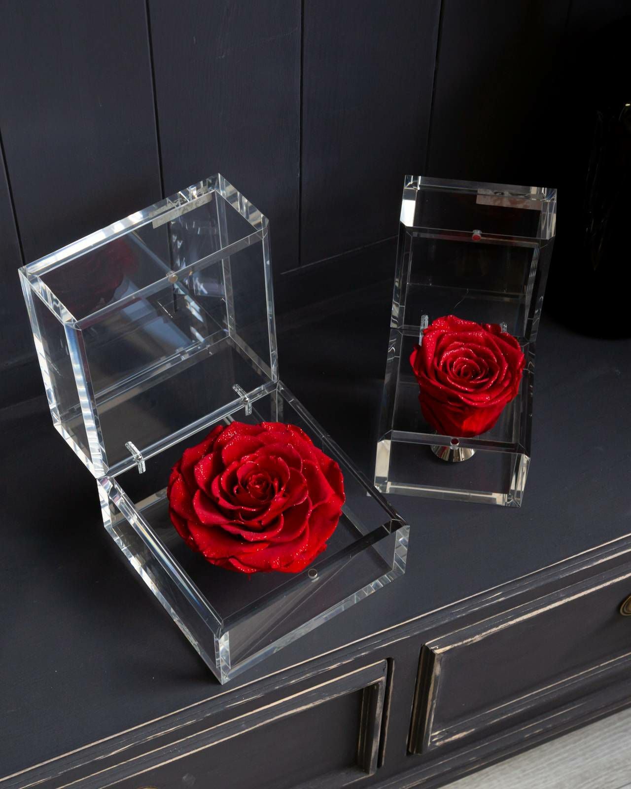ROSE ローズギャラリー　ミュゼ　アクリル　ダイヤモンドローズ　2個セット ミュゼ ダイヤモンドローズボックス(L) | ローズギャラリー銀座